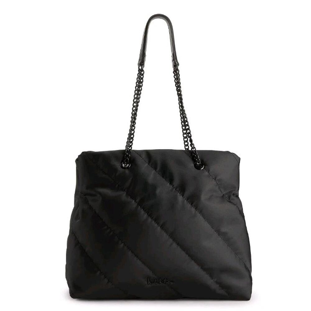 Nicole Miller Stitch Shopper Tote Bag Black